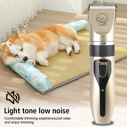 For Rabbit Dog Cat Puppy Grooming Clipper Cutter Haircut Trimmer Shaver Set Pet Hair Clipper Electric Scissors Pet Supplies