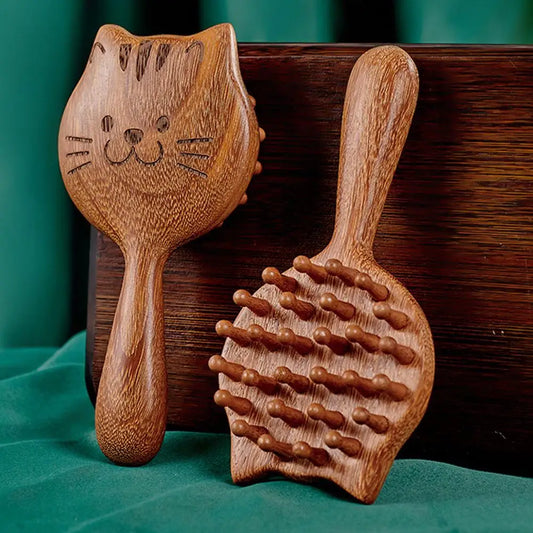 Sandalwood Scalp Massage Comb 28 Coarse Toothed Head Hair Body Massage
