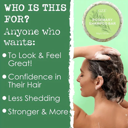 GZE Rosemary Hair Strengthens Shampoo Bar: Cleanses and Helps