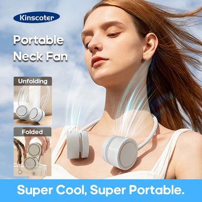 New Hanging Neck Fan Portable Cooling Fan Air Cooler USB Leafless
