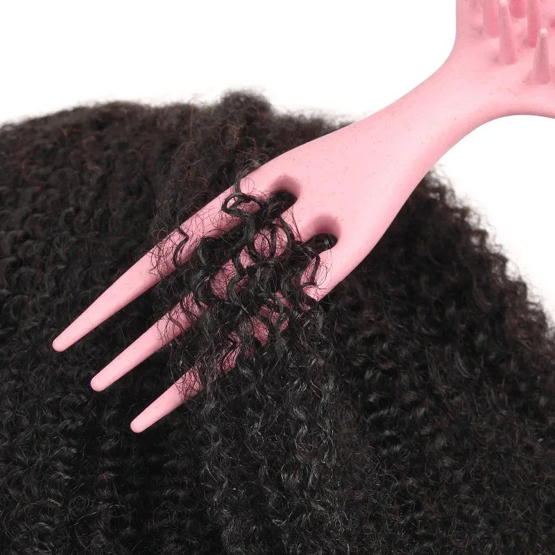 Curly Hair Brush Gentle Detangling Hairbrush Scalp Massage 3-in-1