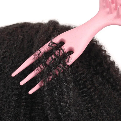 Curly Hair Brush Gentle Detangling Hairbrush Scalp Massage 3-in-1