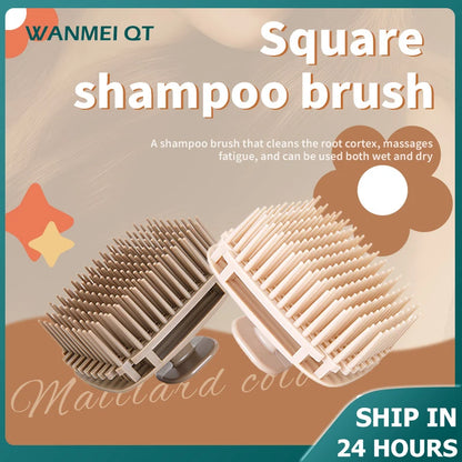 1pcs Silicone Shampoo Brush Head Scalp Massage Comb Hair Washing Comb