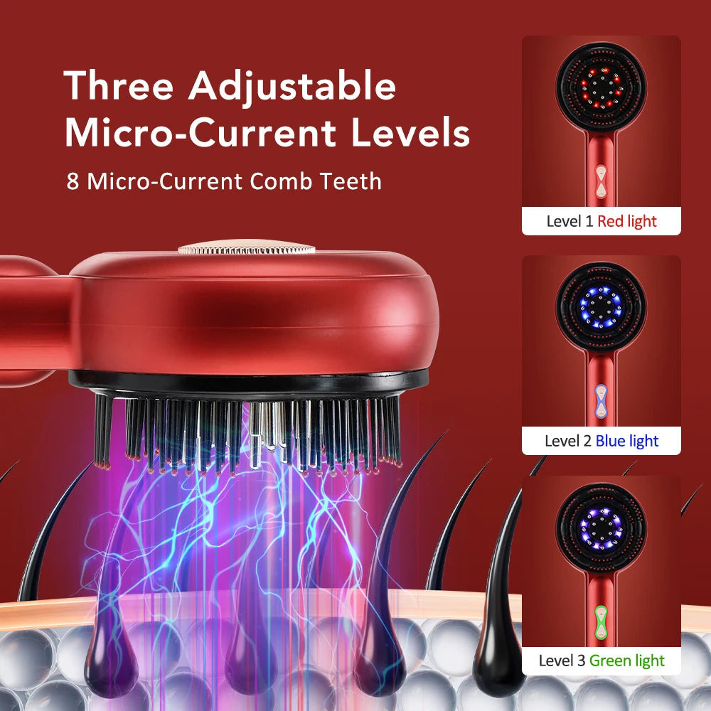 Electric Head Kneading Massage Comb Scalp Relax Massager Oil