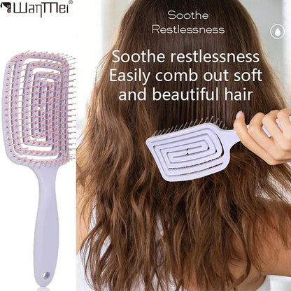 2-in-1 Professional Scalp Massage Comb Hair Styling Brush Square
