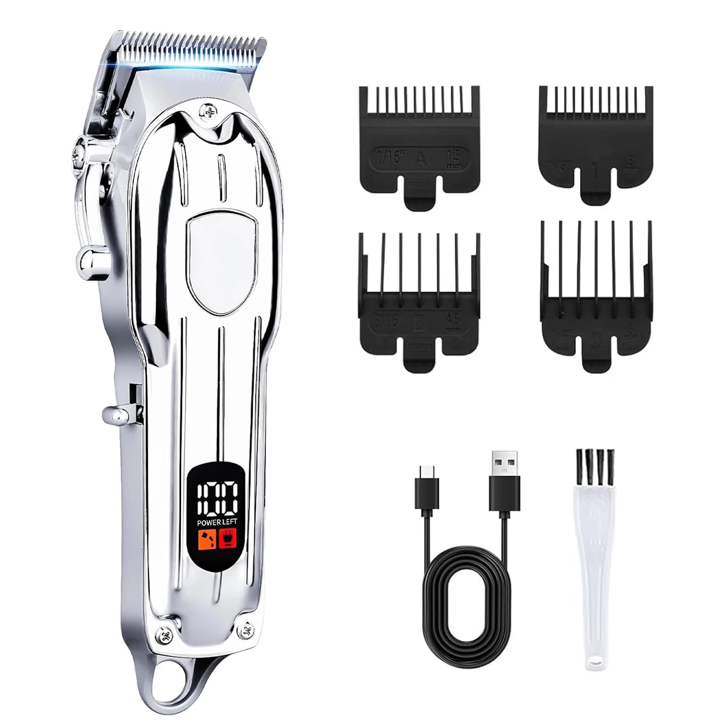 Hair Clipper Beard Trimmer for Men, Professional Electric Hair Clippers Set Cordless Hair Trimmer for Family,Gifts for Men