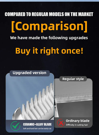 Electric Hair Clipper Bald Head Grooming Tool Self-Shaving Reasoning Barber Machine for Professional And Home Use