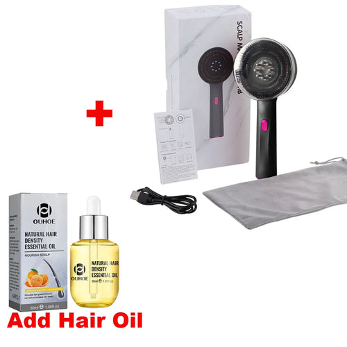 Electric Head Kneading Massage Comb Scalp Relax Massager Oil