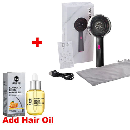 Electric Head Kneading Massage Comb Scalp Relax Massager Oil
