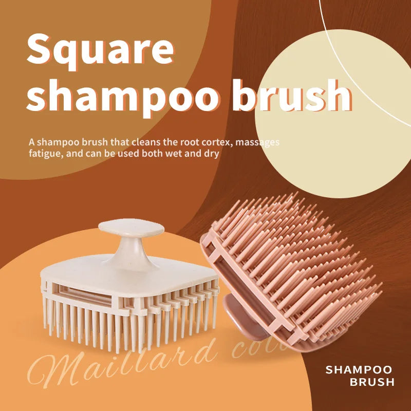 1pcs Silicone Shampoo Brush Head Scalp Massage Comb Hair Washing Comb