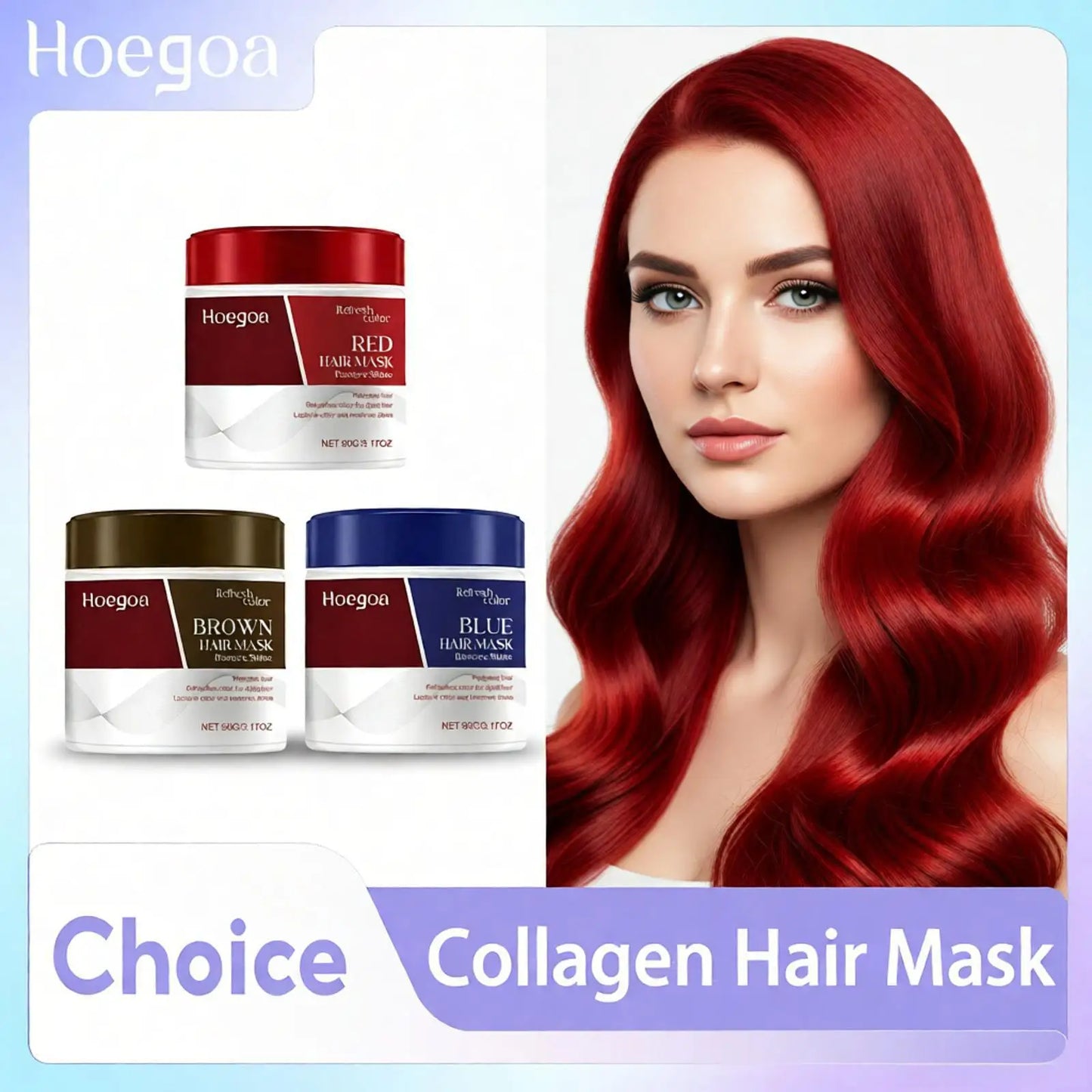 Collagen Hair Mask for Red Blue Brown Hair Color Supplement Deeply