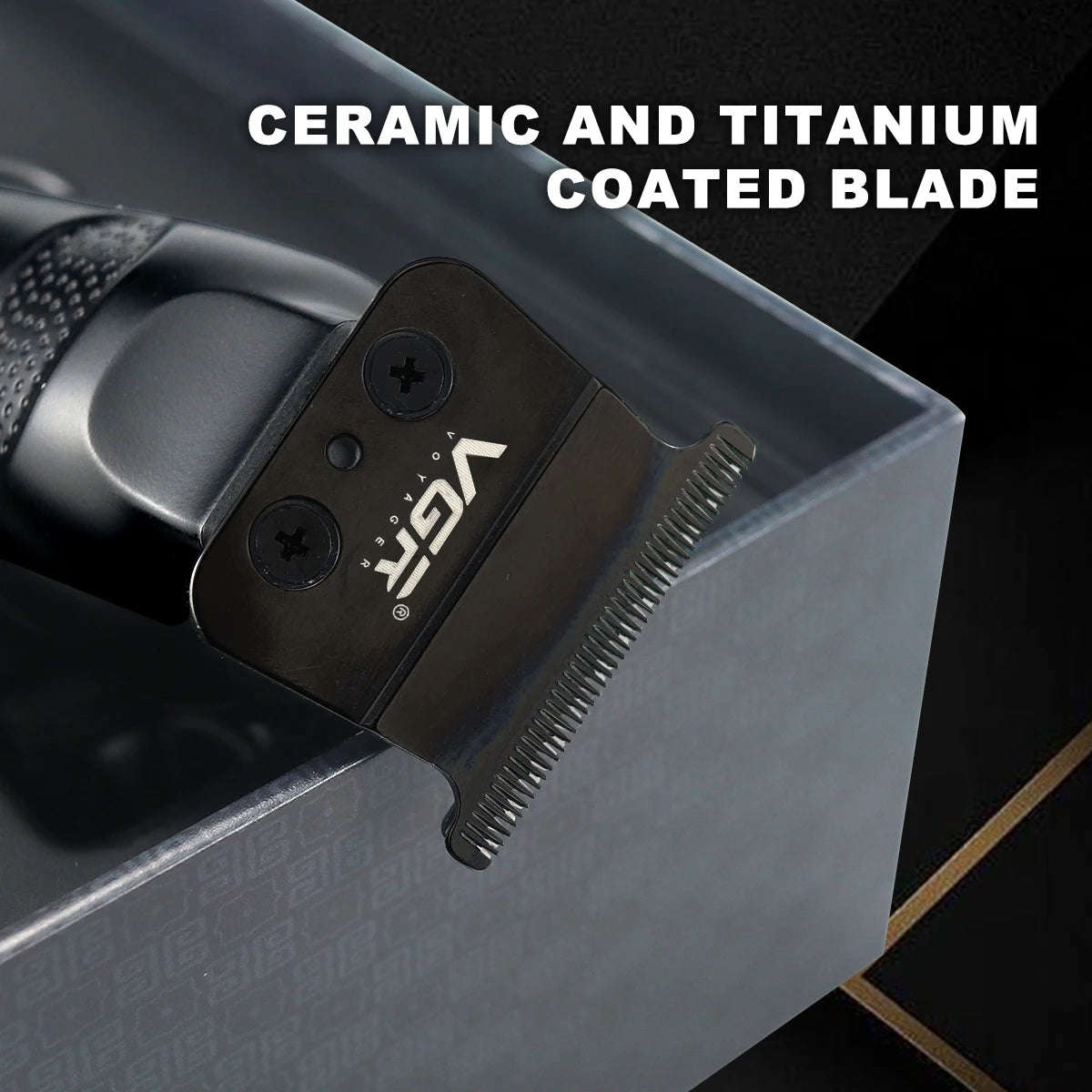 VGR V-879T Hair Trimmer for Men DLC Blade T-Blade 7500RPM LED Display 1500mAh Professional Hair Clipper Finishing Machine