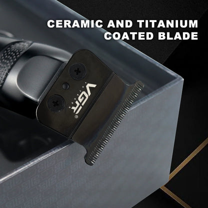 VGR V-879T Hair Trimmer for Men DLC Blade T-Blade 7500RPM LED Display 1500mAh Professional Hair Clipper Finishing Machine
