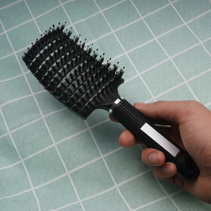 Hair Brush Detangling Hairbrush Bristle&Nylon Women's Wet Curly Hair