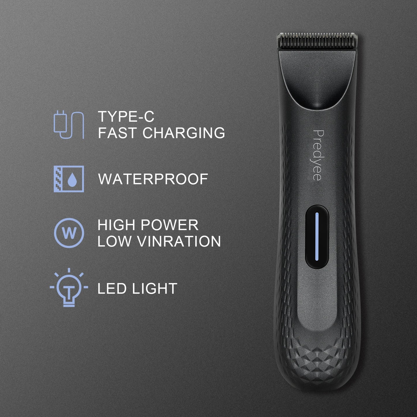 Electric Groin Hair Trimmer for Men,Body Groomer & Pubic Waterproof