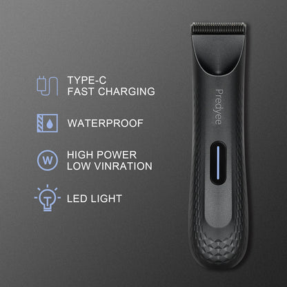 Electric Groin Hair Trimmer for Men,Body Groomer & Pubic Waterproof