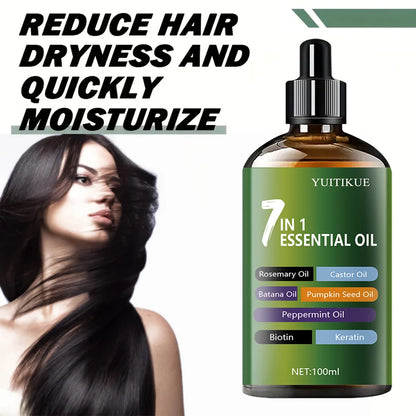 YUITIKUE 7 in 1 Essential oil Hair Treatment Infused with Rosemary,