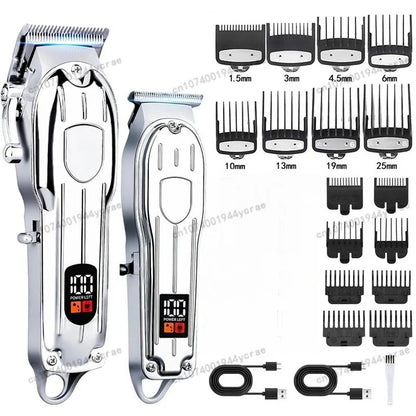 Hair Clipper Beard Trimmer for Men, Professional Electric Hair Clippers Set Cordless Hair Trimmer for Family,Gifts for Men