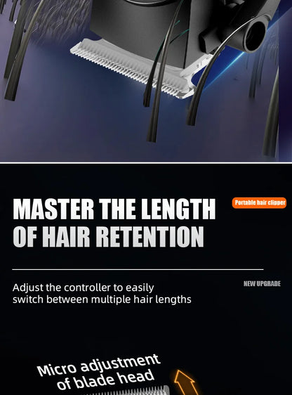 Electric Hair Clipper Bald Head Grooming Tool Self-Shaving Reasoning Barber Machine for Professional And Home Use