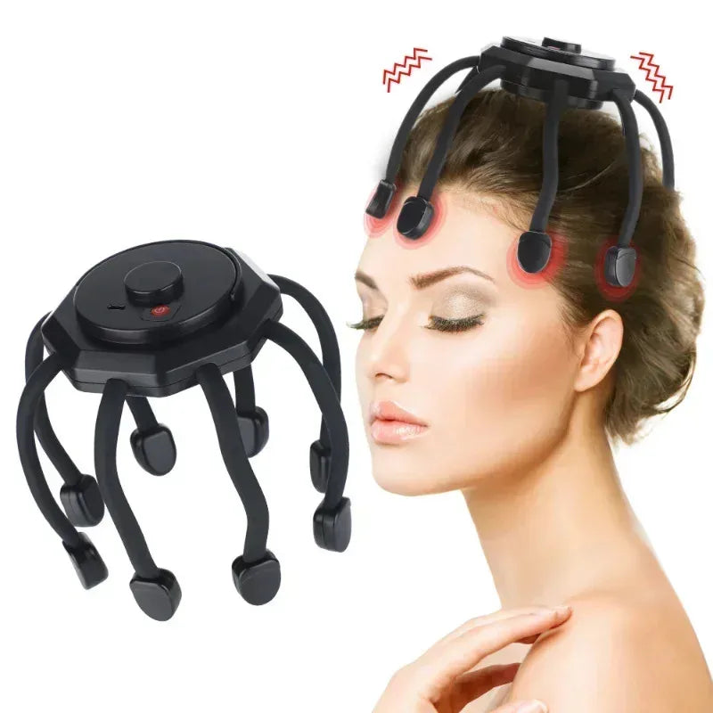 Electric Head Massager Octopus Massager 20 Contracts 5 Modes Scalp