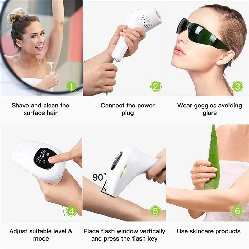 10  Beauty Care IPL Hair Removal Device 990000 Flashes Painless