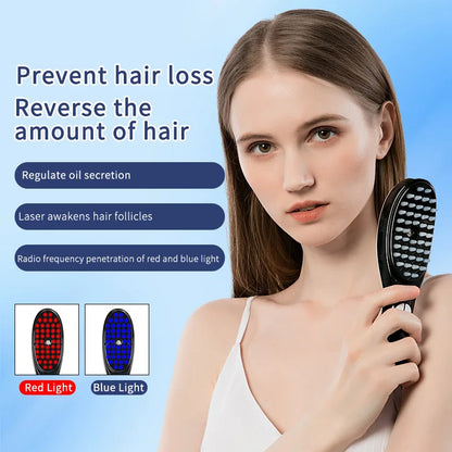 Electric Spray Massage Comb Hair Growth Vibration Head Massager Brush