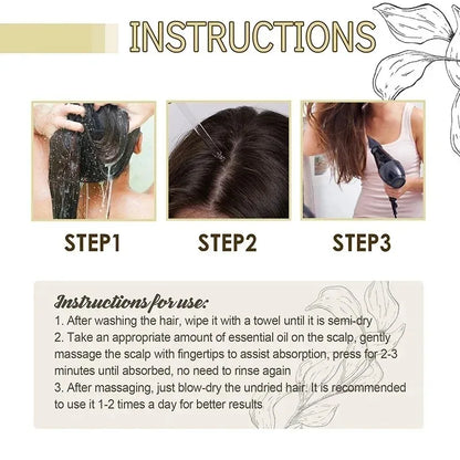 1/2/3pcs Natural Hair Growth Oil Rosemary Anti Hair Loss Regrowth