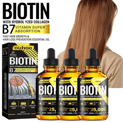 OUHOE Collagen B7 Vitamin Hair Essential Oil Moisturizes and Softens