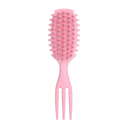 Curly Hair Brush Gentle Detangling Hairbrush Scalp Massage 3-in-1