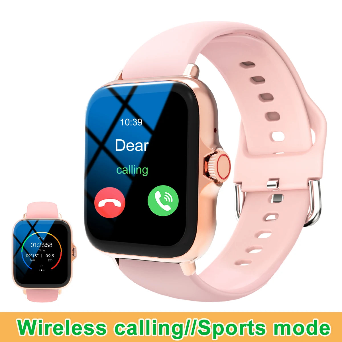 Smart Watch, Wireless Call/Dial, Multi-Sport Mode, Multiple APP Reminders, Suitable for Men and Women, Compatible with IPhone/An