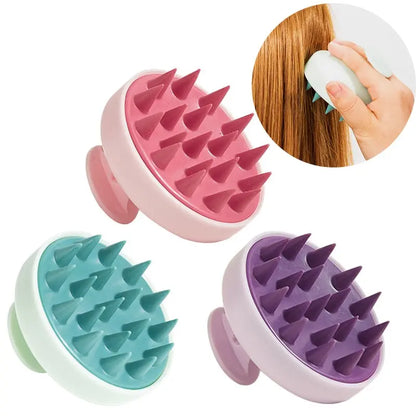 Silicone Shampoo Brush Head Scalp Massage Comb Hair Washing Comb Body