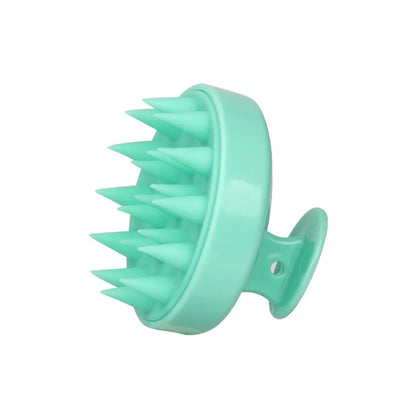 Silicone Shampoo Brush Head Scalp Massage Comb Hair Root Itching Clean