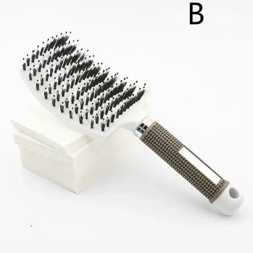 Detangling Hairbrush Scalp Massage Comb Bristle Nylon Women Magic