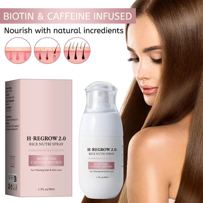 Hair Spray Rice Water Strong Hair Follicle Root Thick Loss Prevention