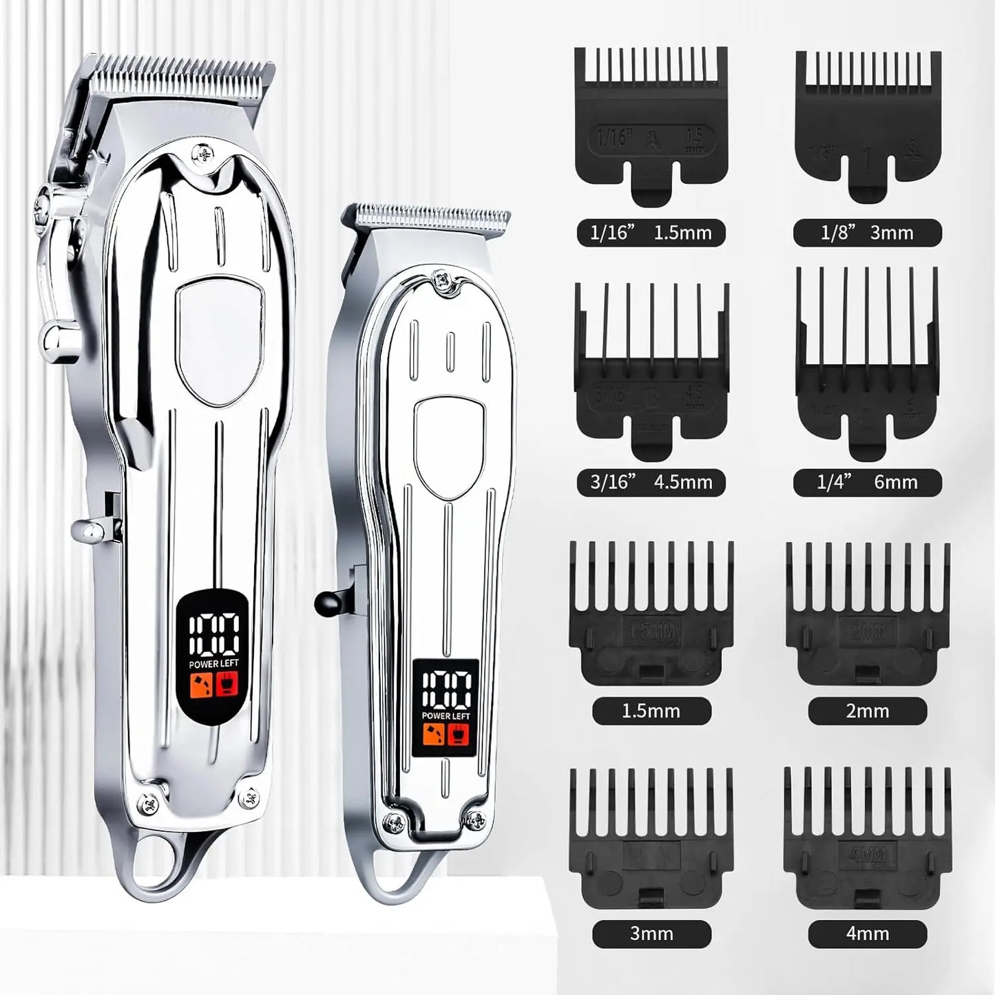 Hair Clipper Beard Trimmer for Men, Professional Electric Hair Clippers Set Cordless Hair Trimmer for Family,Gifts for Men