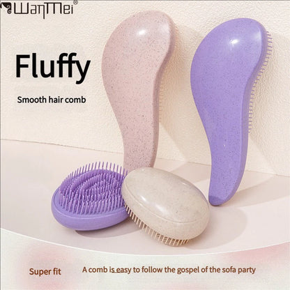 WANMEI New Design Biodegradable Materials Wheat Straw Hair Comb Wet or