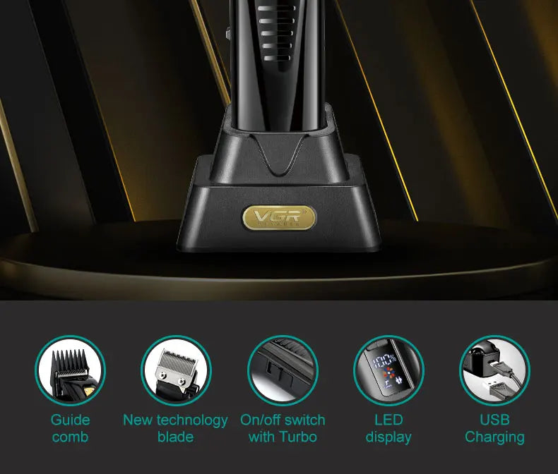 VGR Long Life Hair Trimmer Powerful Power Hair Trimmer Set for Men with Base series hair trimmer