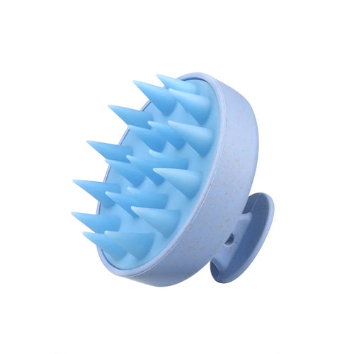 Silicone Shampoo Brush Head Scalp Massage Comb Hair Root Itching Clean