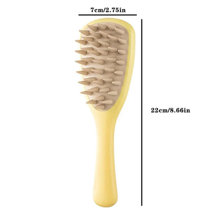 Long Handle Shampoo Brush Silicone Scalp Massage Hair Brush Head