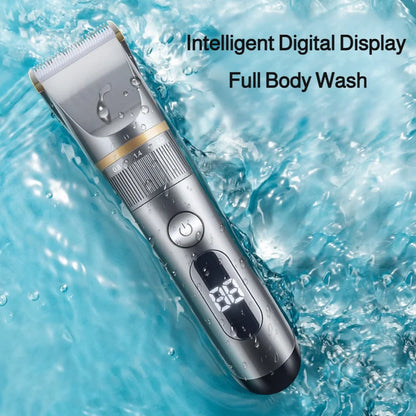 Professional Hair Clipper Set Electric Hair Trimmer with Limit Comb LED Digital Display USB Rechargeable Hair Care Tools