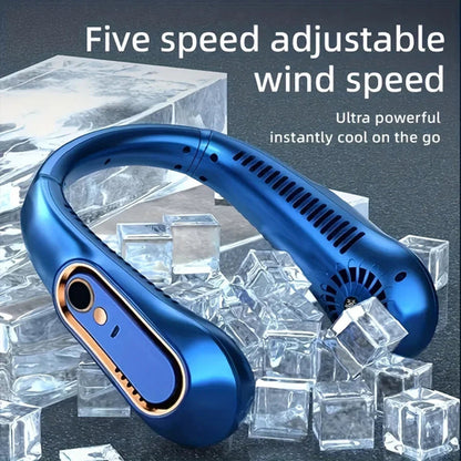 Neck Bladeless Fan Mini Ultra Long Life Portable Lazy Silent Fan Usb