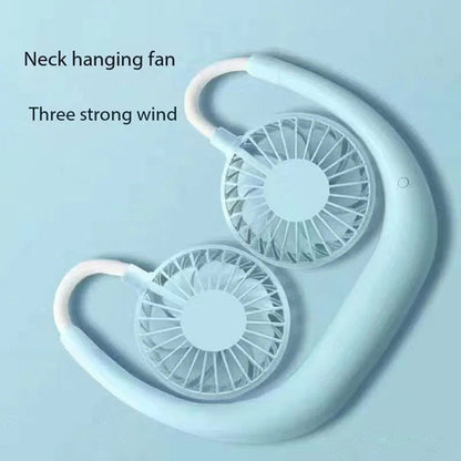 Portable Neck Fan,USB Hands Free Neck Hanging Rechargeable Mini