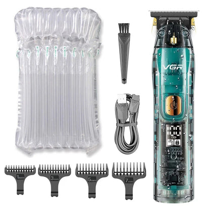 Original VGR Professional Hair Trimmer For Men Electric Beard Trimmer Rechargeable Hair Clipper Washable Haircut Barber Shop Kit