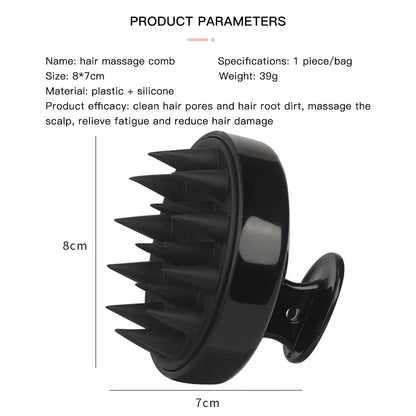 Silicone Head Scalp Massage Comb Hair Washing Brush Soft Scalp
