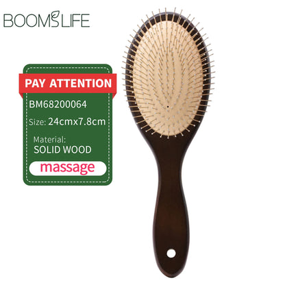 Black Color Steel Hair Brush Women Head Scalp Massage Airbag