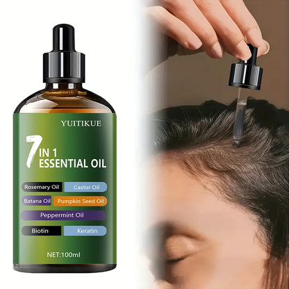 YUITIKUE 7 in 1 Essential oil Hair Treatment Infused with Rosemary,