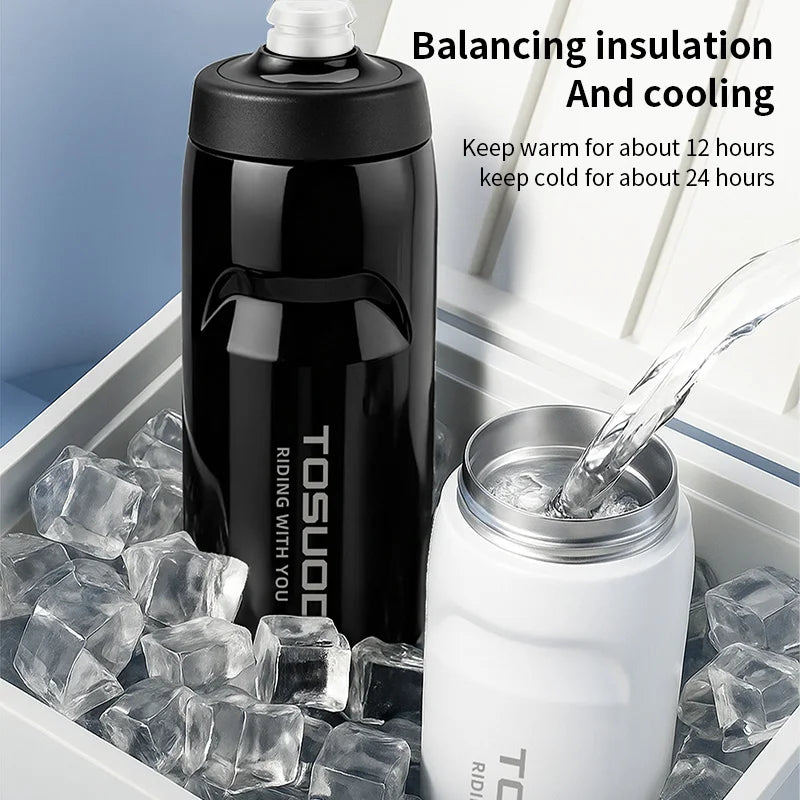 TOSUOD Stainless Steel Insulated Water Cup 550ML 304 Steel Cycling