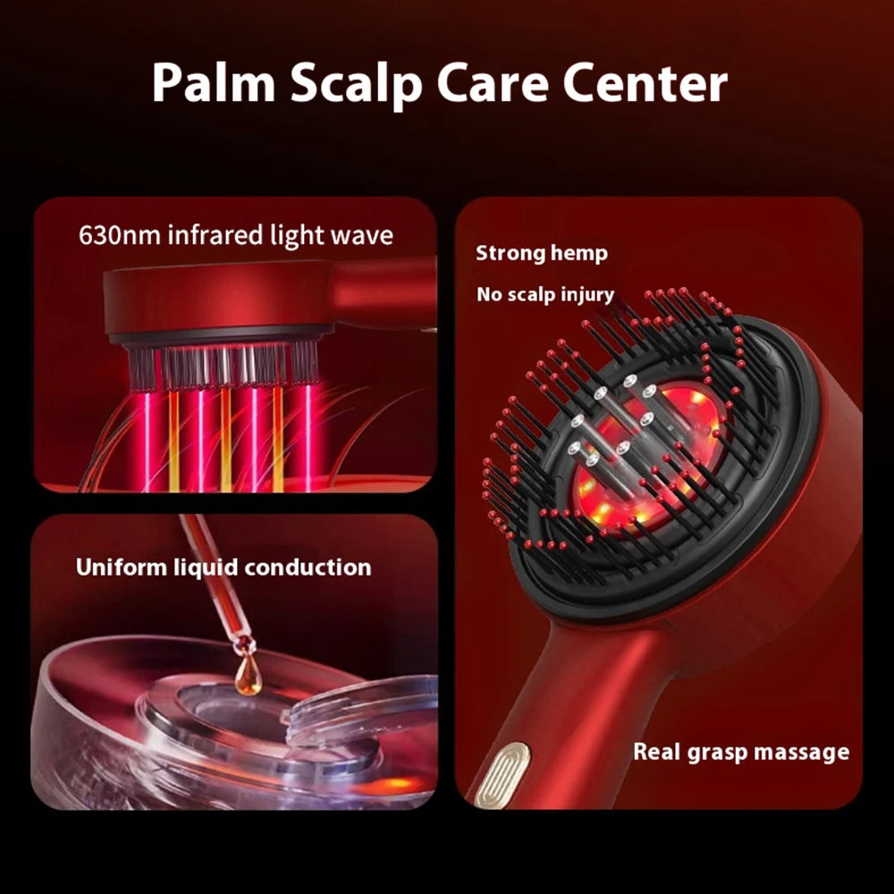 Electric Massage Comb Vibration Red Light Hair Growth Massage Scalp