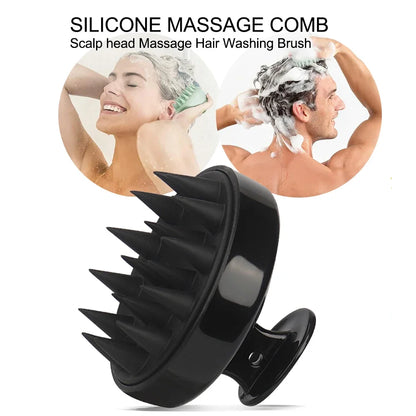 Silicone Head Scalp Massage Comb Hair Washing Brush Soft Scalp