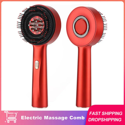 Electric Massage Comb Vibration Red Light Hair Growth Massage Scalp